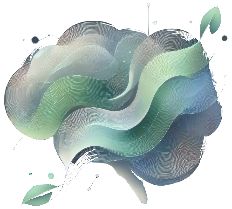 Watercolor brain — the Mirai Collective mark